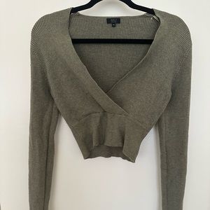 Debut long sleeve ribbed green top size M/L